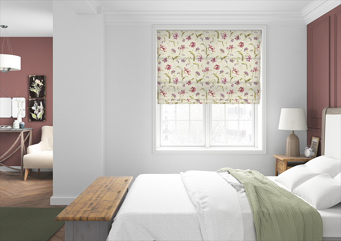 Tulipa, Soft Red - Roman Blind - Image 5